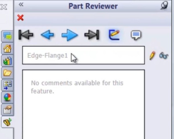 Parts Reviewer in SolidWorks